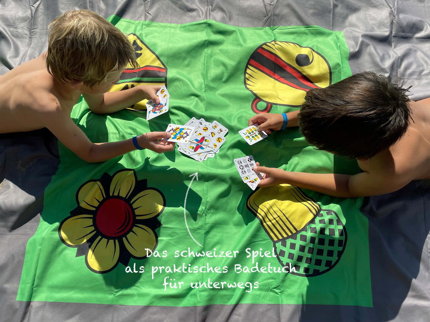 Spieltuch-Set "Jass-Teppich" aus 20 recycelten PET-Flaschen