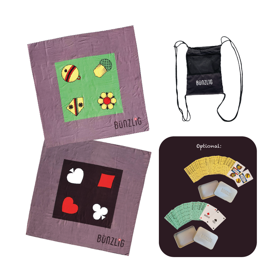 Spieltuch-Set "Jass-Teppich" aus 20 recycelten PET-Flaschen