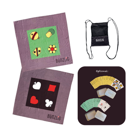 Spieltuch-Set "Jass-Teppich" aus 20 recycelten PET-Flaschen